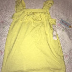 😊Kids Cat & Jack Yellow Ruffled Shirt💫
